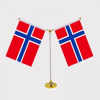 bandeira feita sob encomenda da tabela de noruega / bandeira norueguesa da mesa
