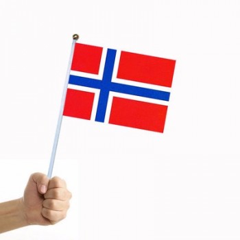 빠른 배달 저렴한 노르웨이 핸드 헬드 플래그
