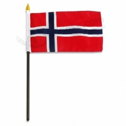 Norway hand flag Norwegian hand waving stick flag