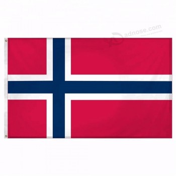 drapeau norvégien bannière norvégienne polyester 3x5 Ft drapeau du pays double couture
