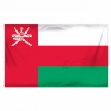 Stock barato Omán bandera 3 pies x 5 pies poliéster impreso