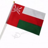 bandera que agita de la mano de Omán de alta calidad asta de bandera de mano
