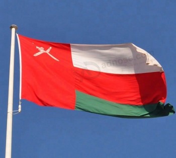 Custom Digital Print Polyester Country Oman National Flag