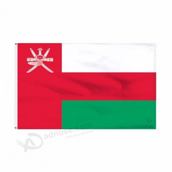 Decoración completa de impresión 3X5 bandera de Omán, celebración personalizada bandera de Omán