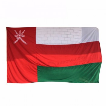 высокое качество на заказ большой любой страны Оман флаг с тумблером и нейлоновой веревкой