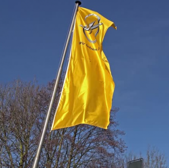 바람 비행 사용자 정의 만든 오펠 로고 극 표지판