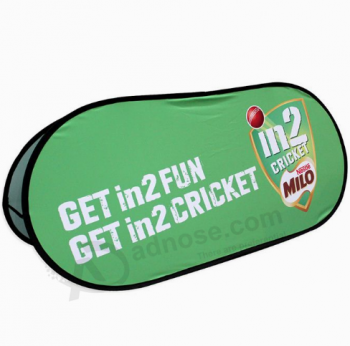 Drapeau pop-up promotionnel en polyester Easy Flex avec poteau en fibre de verre