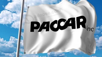 Großhandel benutzerdefinierte hochwertige wehende Flagge mit Paccar-Logo.
