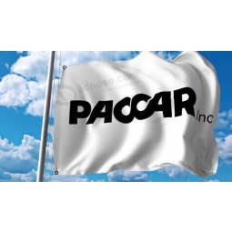 paccar 로고가있는 도매 주문 고품질 물결 치는 깃발.