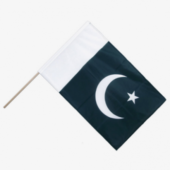 paquistão bandeira nacional mão paquistão país vara bandeira