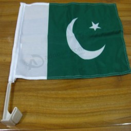 Polyester Druck Sondergröße Pakistan Autofensterfahne mit Stange