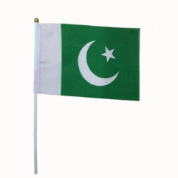 banderas de mano de mini palo de poliéster de alta calidad de Pakistán