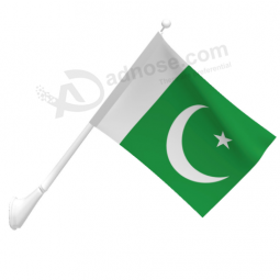 Knitted polyester wall mounted Pakistan national flag