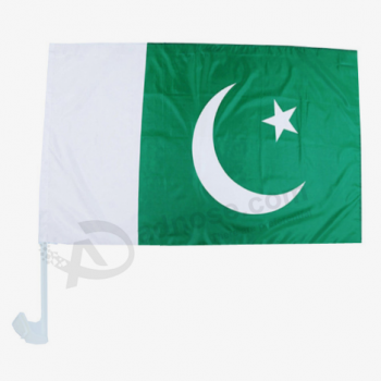 Tricoté Polyester Pays Pakistan voiture clip de fenêtre drapeau