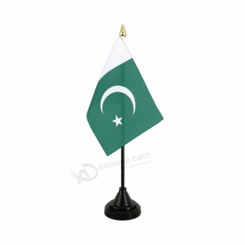 escritorio bandera de pakistán bandera de mesa decorativa con soporte