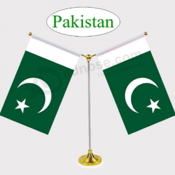 Office polyester Pakistan National desk table Flag