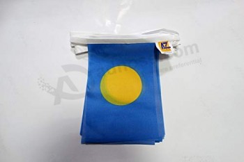 palau bandera de empavesado de 6 metros 20 banderas 9 '' x 6 '' - banderas de cuerda palauanas 15 x 21 cm