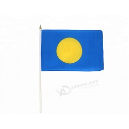billige lager 10 * 15 cm 4 * 6 zoll palau hand stick flagge