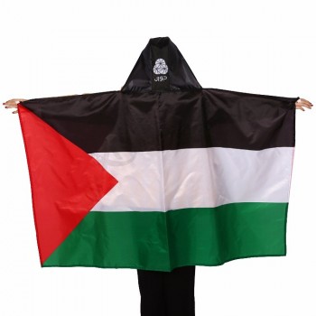 Venta caliente deporte animando palestina bandera del cuerpo con gorra