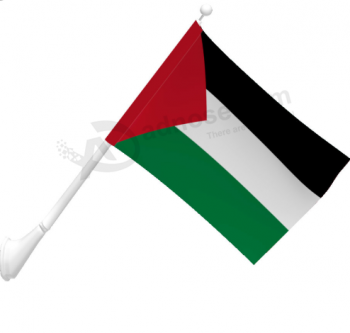 Drapeau de la Palestine mural extérieur en polyester tricoté
