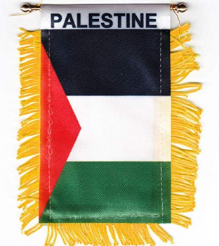 bandiera specchio da appendere auto nazionale palestinese in poliestere