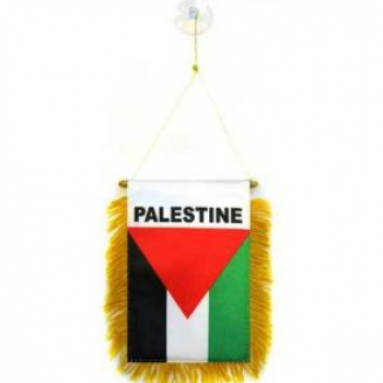 Small mini car window rearview mirror Palestine flag