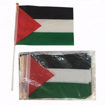 Palestine country hand flag Palestine hand waving flags