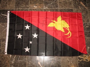 3x5 Papua New Guinea Flag 3'x5' house banner Brass Grommets Double Stitching UV Resistant.