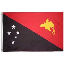 dflive Neuguinea Landesflagge 3x5 ft gedruckt Polyester Fly Neuguinea Nationalflagge Banner mit Messingösen