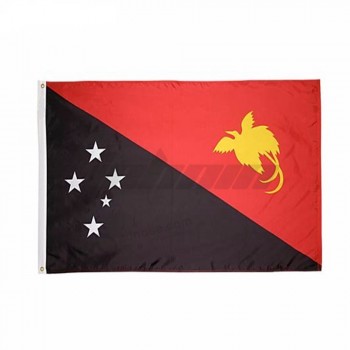 폴리 에스터 파푸아 뉴기니와 우즈베키스탄 국기