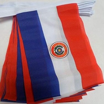 パラグアイ文字列旗スポーツ装飾パラグアイ旗布旗