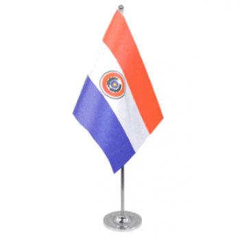 Bandeira de venda quente do tampo da mesa do Paraguai com base de metal