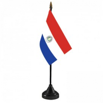 aangepaste polyester paraguay tafel vergadering bureau vlag