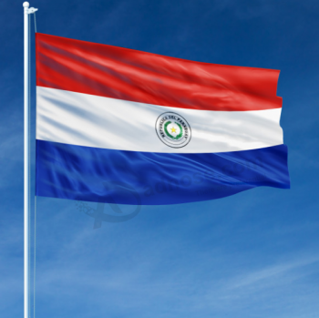 Suspension extérieure 3x5ft impression polyester drapeau du Paraguay