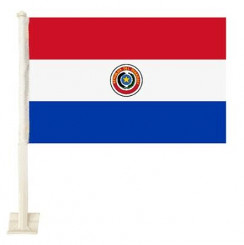 fabriek verkopen autoruit paraguay vlag met plastic paal