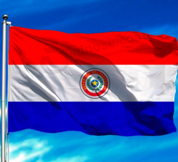 национальный флаг Парагвая полиэфирная ткань флаг страны Парагвай