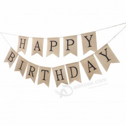 naturaleza yute cinta feliz cumpleaños fiesta bandera empavesado banderas decoraciones de regalo