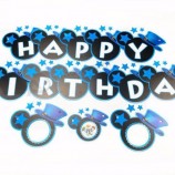 Zigolo rosa per topi 1 bandiera banner Per lunghezza della stamina 2,5 m per bomboniere per bambini decorazione buon compleanno