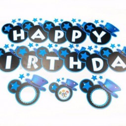 Zigolo rosa per topi 1 bandiera banner Per lunghezza della stamina 2,5 m per bomboniere per bambini decorazione buon compleanno