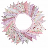 Hot Outdoor Bunting Drapeaux 10M 36 drapeaux tissu coton Bunting Party Bunting