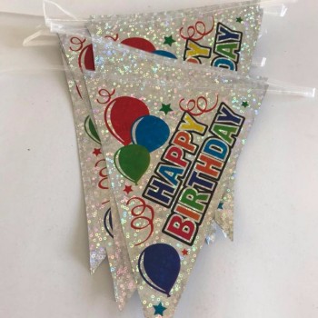 Banderas de fiesta de cumpleaños de PE empavesado para empavesado de promoción Empavesado de país de fiesta personalizado