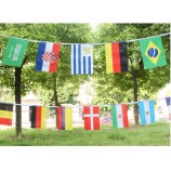 Neue Polyester nationalen hängen 32 Team String Flag Land Banner Bunting Bar Party Dekoration Friedensflagge