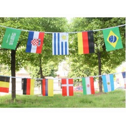Neue Polyester nationalen hängen 32 Team String Flag Land Banner Bunting Bar Party Dekoration Friedensflagge