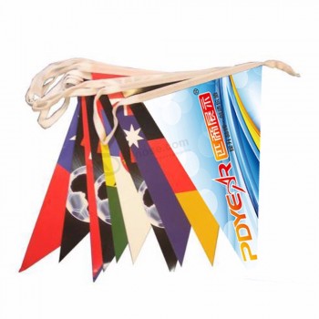 PDyear fabricant personnalisé jardin voiture main triangle nid d’ange fanion drapeau de corde