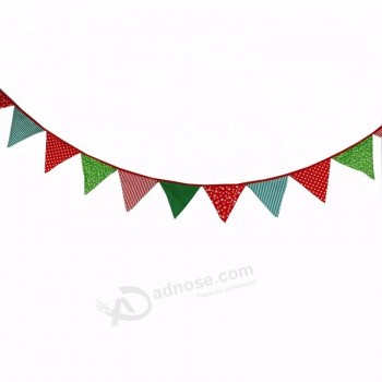 christmas decoration wedding supply fabric pennant triangle flag