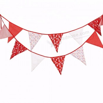 decoración cumpleaños decoración tela banderín triángulo bandera