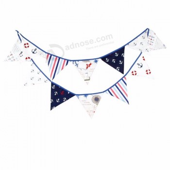 décoration de fête pirate suspendu fanion bleu drapeau bannière