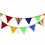 Logo polyester triangle pvc pennant bunting banner