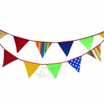 Logo polyester triangle pvc pennant bunting banner
