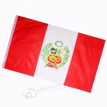 impression polyester promotionnelle drapeaux du Pérou du monde